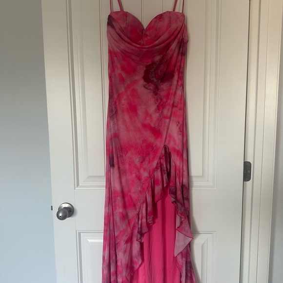 Fashion Nova Pink asymmetrical dress - Picture 3 of 13